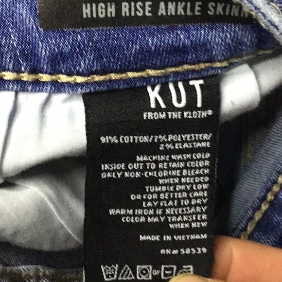 sac724 ✂️Donna High Rise w/ 27.5" Inseam Skinny KUT Denim Jeans - Picture 5 of 6